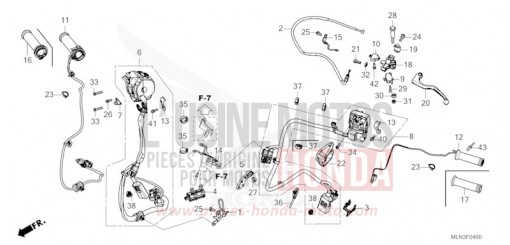 LEVIER DE GUIDON/COMMUTATEUR/CABLE (MT) CRF1100A3R de 2024